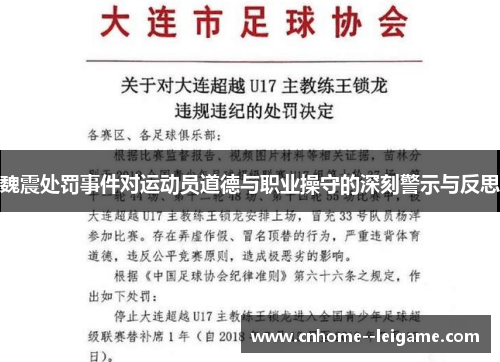 魏震处罚事件对运动员道德与职业操守的深刻警示与反思 魏震处罚事件对运动员道德与职业操守的深刻警示与反思
