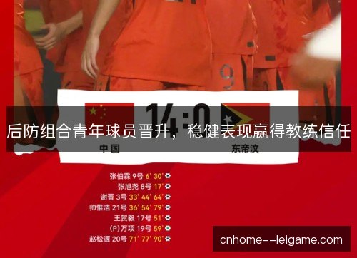 后防组合青年球员晋升，稳健表现赢得教练信任